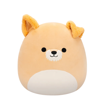 Squishmallows Jasnobrązowy pies Cooper z białym brzuchem, 30 cm