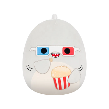 Squishmallows szary rekin z popcornem Gordon, 35 cm