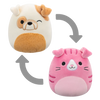 Squishmallows 2 w 1 Szkocki kot Geraldine/Bulldog Brock, 13 cm