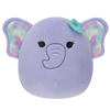 Squishmallows Fioletowa słonica z kwiatową spinką Anjali, 20 cm