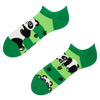 Wesołe skarpetki do sneakersów Panda i paski