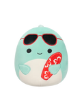 Squishmallows Delfin w okularach przeciwsłonecznych z deską surfingową Perry, 20 cm