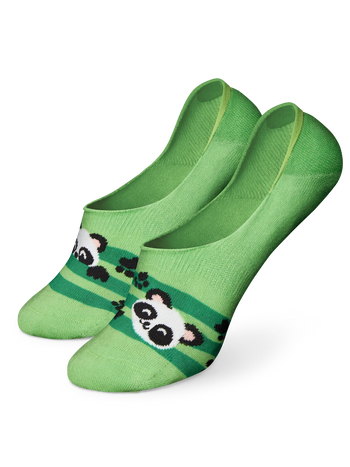 Wesołe krótkie skarpetki Panda i paski