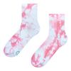 Różowe skarpetki do łydek z efektem tie dye