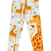 Wesołe bawełniane legginsy dziecięce Zakochane żyrafy