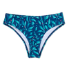 Dół od bikini ze średnim stanem Turkusowe kwiaty