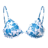 Usztywniana góra od bikini Niebieskie róże