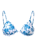 Usztywniana góra od bikini Niebieskie róże