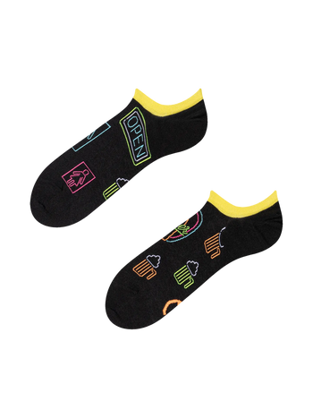 Wesołe skarpetki do sneakersów Neonowe piwo