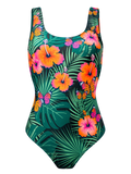 Wesoły jednoczęściowy strój kąpielowy dla kobiet Hibiskus