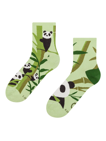 Wesołe skarpetki do łydek Panda i bambus