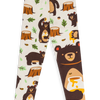 Wesołe bawełniane legginsy dziecięce Głodny miś
