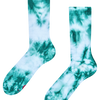 Szmaragdowe prążkowane skarpetki tie dye
