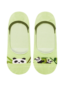 Wesołe krótkie skarpetki Panda i bambus