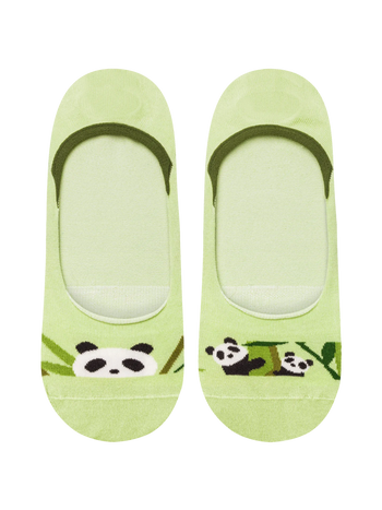 Wesołe krótkie skarpetki Panda i bambus