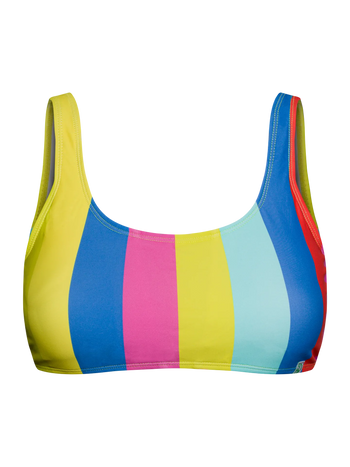 Góra od sportowego wesołego bikini Letnie prążki
