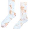 Beżowe prążkowane skarpetki tie dye