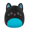 Squishmallows Czarny kot z neonowym puszystym brzuchem w kolorze niebieskim i błyszczącymi uszami Eponine, 20 cm