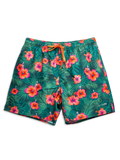 Wesołe męskie spodenki kąpielowe Hibiskus
