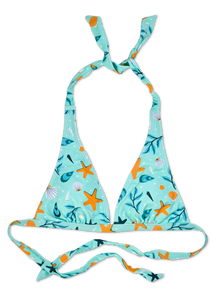 Wesoły trójkątny top od bikini Morskie muszle