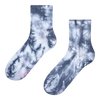 Niebiesko-szare skarpetki do łydek z efektem tie dye