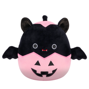 Squishmallows Czarna kotka w różowej halloweenowej dyni Emily, 20 cm