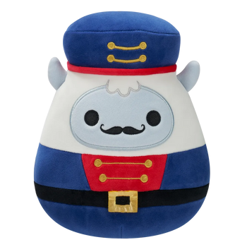 Squishmallows Biały Yeti w niebieskim stroju dziadka do orzechów Yuri, 20 cm