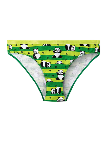 Wesołe figi damskie Panda i paski