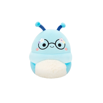 Squishmallows Niebieski mól książkowy Cordelia z kwiatami na okularach, 20 cm