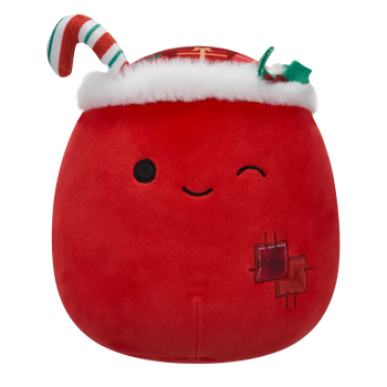 Squishmallows świąteczny worek z prezentami puszczający oczko Carrie, 20 cm
