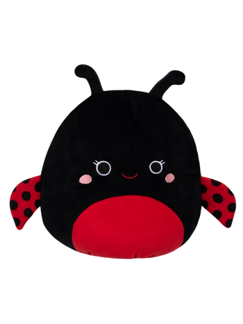 Squishmallows Czarna biedronka Trudy, 35 cm