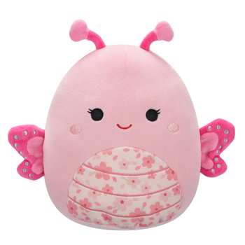 Squishmallows — Mogo różowe motyle z brzuszkiem w kwiaty sakura, 20 cm