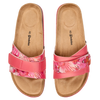 Damskie klapki z korka Hibiskus