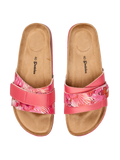 Damskie klapki z korka Hibiskus