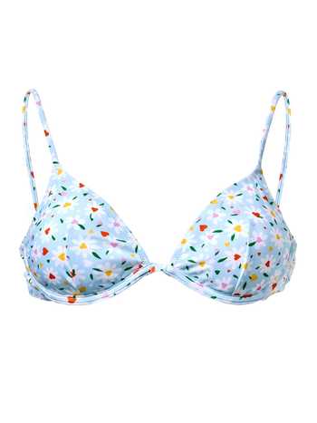 Usztywniana góra od bikini Serduszka i stokrotki
