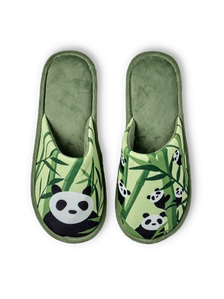 Wesołe kapcie Panda i bambus
