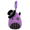 Squishmallows Clip-On Fioletowy potwór z kapeluszem puszczający oczko Earworm, 9 cm