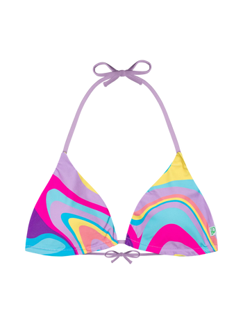 Wesoły trójkątny top od bikini Kolorowe fale