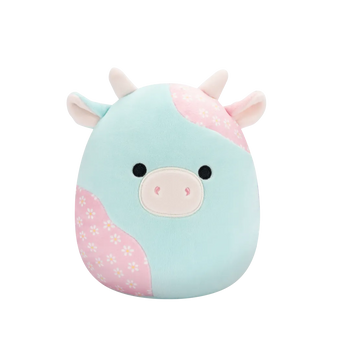 Squishmallows Miętowo-różowa kwiatowa krowa Yamaris, 20 cm