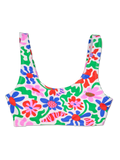 Góra od sportowego wesołego bikini Szalone kwiaty
