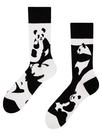 Wesołe skarpetki Abstrakcyjna panda