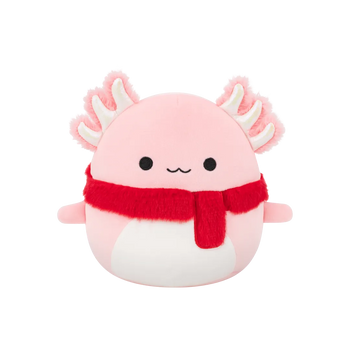 Squishmallows różowy aksolotl z puszystym szalikiem Archie, 30 cm