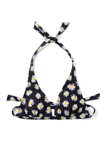 Wesoły trójkątny top od bikini Stokrotki w nocy