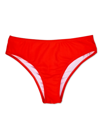 Dół od bikini ze średnim stanem jasnoczerwony