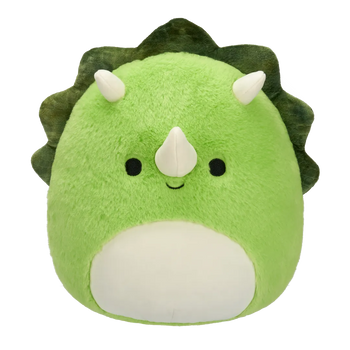 Squishmallows Fuzzamallows Zielony triceratops Tristan, 30 cm