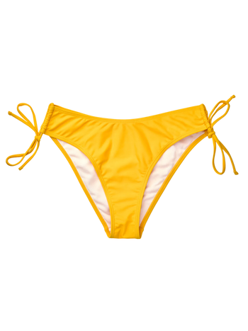 Żółty regulowany dół od bikini