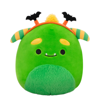 Squishmallows Zielony potwór z nietoperzową opaską na głowę Callum, 20 cm