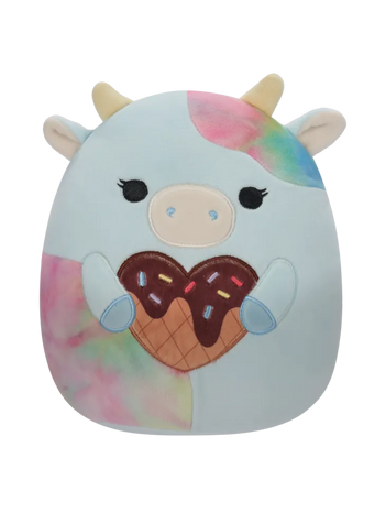 Squishmallows krowa w niebieskie łaty Caedia, 20 cm