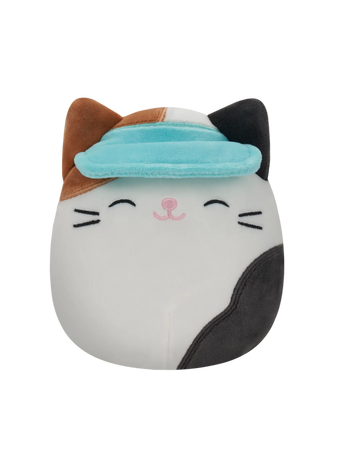 Squishmallows Perkalowy kot z daszkiem Cam, 20 cm