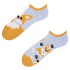 Wesołe skarpetki do sneakersów Pies rasy corgi